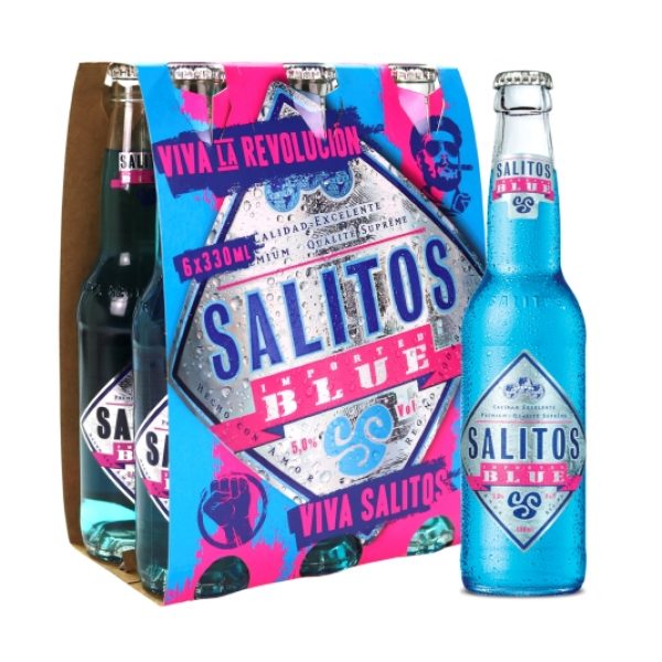 Salitos Blue 33 cl. Pack 6 und.