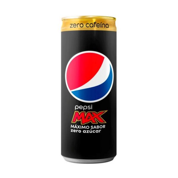 Pepsi cola Max sin azúcar y sin cafeína lata 33cl. C/24 und.